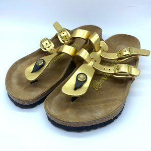Birkenstock Gizeh Two-Strap Women's Gold Sandals 37